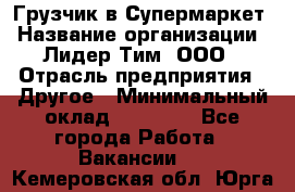 Грузчик в Супермаркет › Название организации ­ Лидер Тим, ООО › Отрасль предприятия ­ Другое › Минимальный оклад ­ 19 000 - Все города Работа » Вакансии   . Кемеровская обл.,Юрга г.